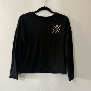 Black yoga sweatshirt LOVE - sz s/m